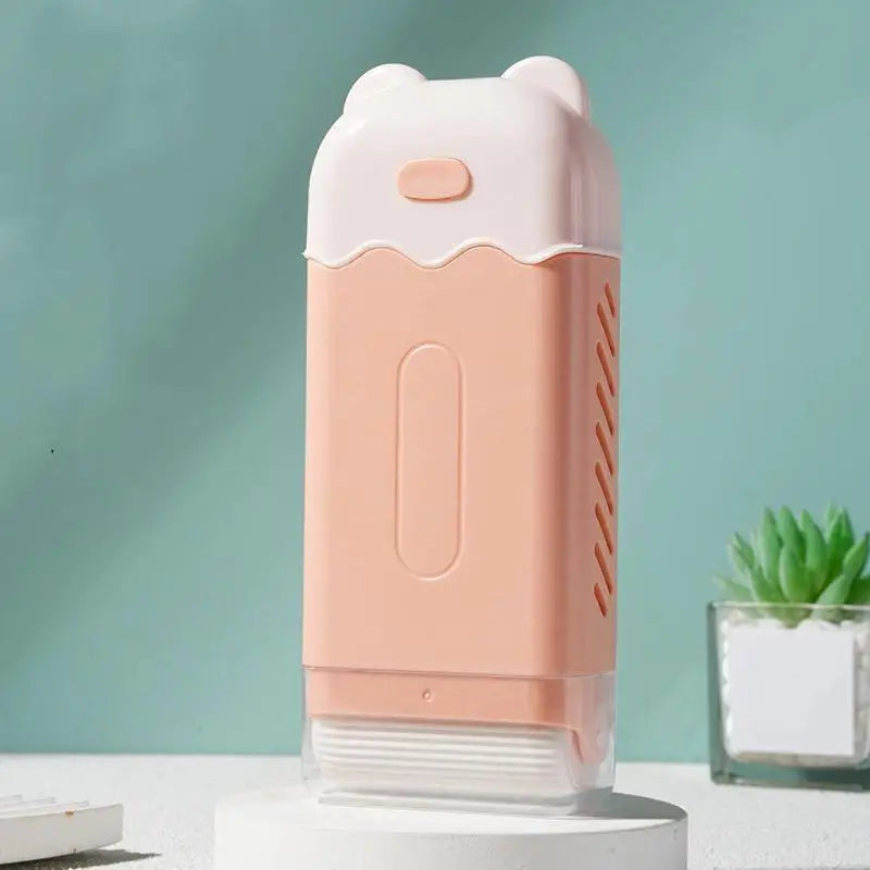 Hand Free Scrubbing Soap Box Multifunctional Bubble Box Household Automatic Soap Drain Roller Laundry Soap Drainage Type Qme Pink