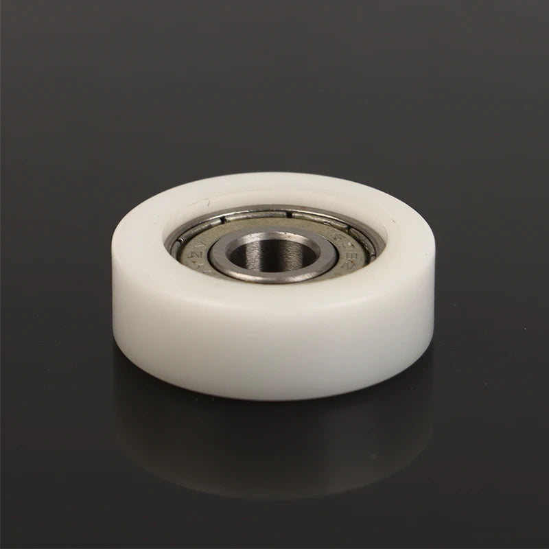 608 ZZ Nylon POM Round Roller Wheel 8x30x10mm Plastic Bearing Pulley Qme
