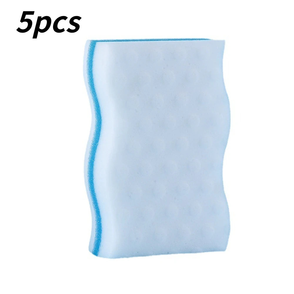 Multi-Purpose Kitchen Scouring Pad Reusable Washable Cleaning Sponge Perfect for Dish Washing & Streak-Free Glass Cleaning Qme 5PCS