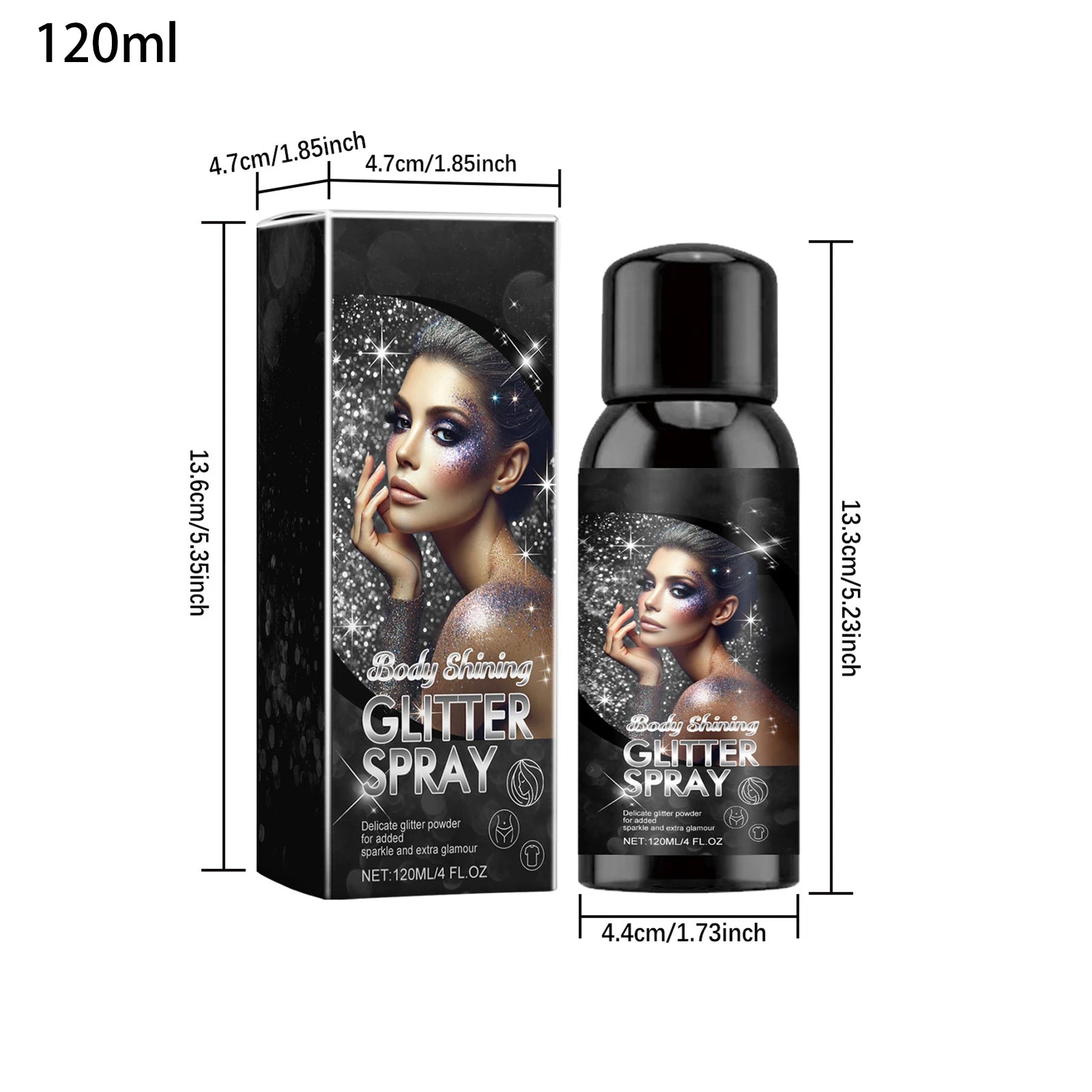 Shimmery Spray Shiny Glitter Spray Hair Shimmery Glitter Spray Hair And Body Washable Temporary Hair Body Glitter Color Spray Qme 120ml China Mainland