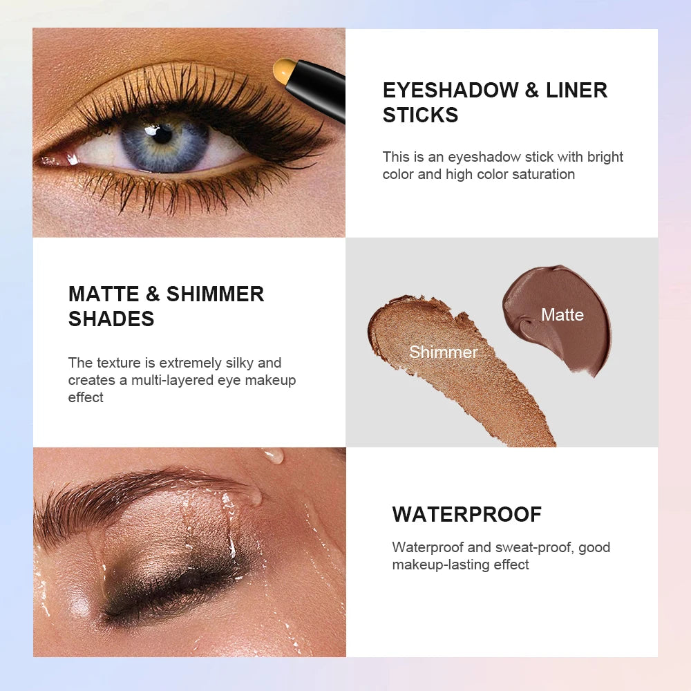 Cream Eyeshadow Stick Gradient Easy Apply Create Perfect Look One Qme