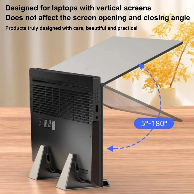 Universal Vertical Laptop Stand Desk Organizer Adjustable Notebook Qme