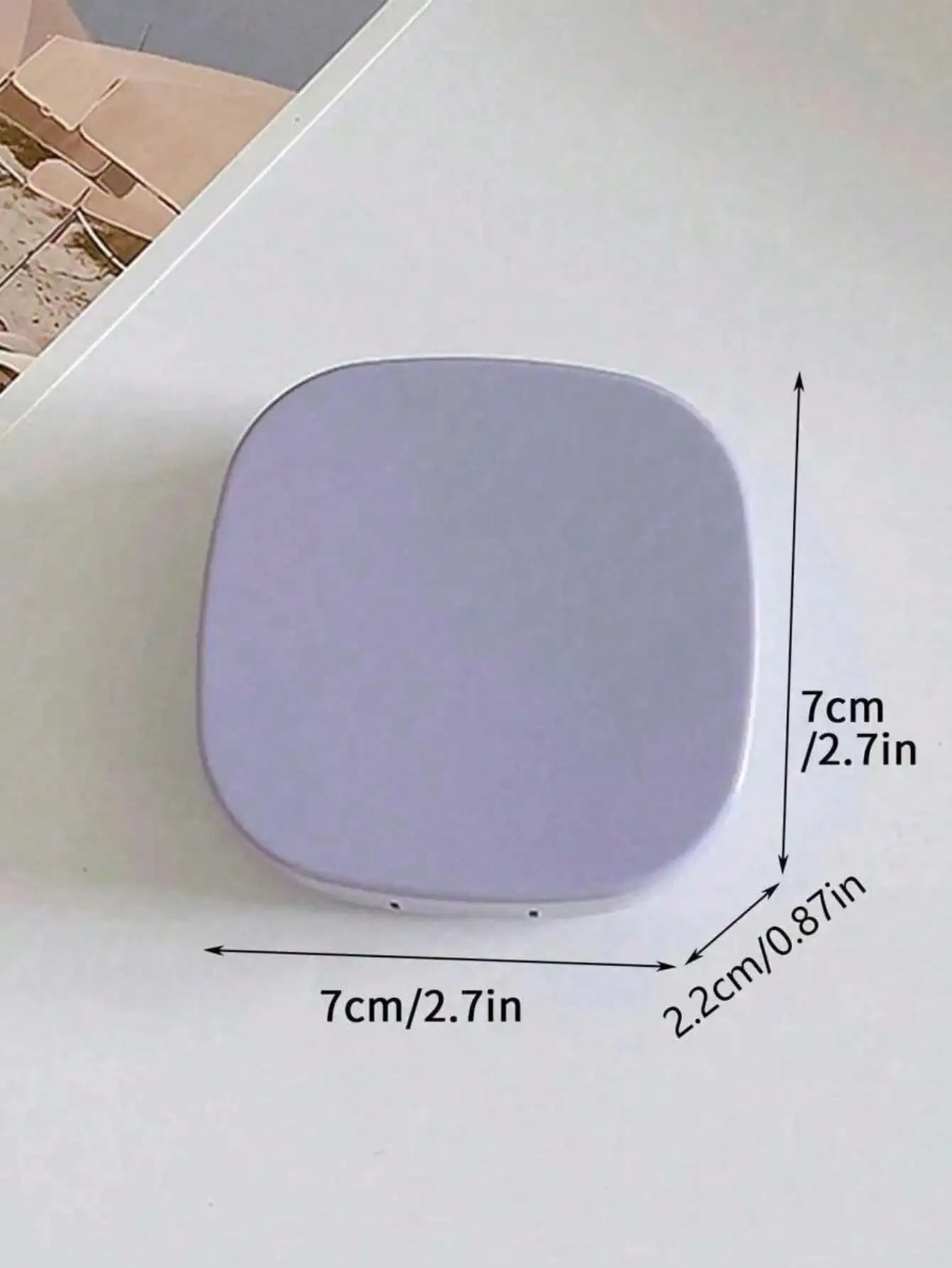 Portable Simple Square Contact Lens Case DIY Solid Holder Suitable Qme purple