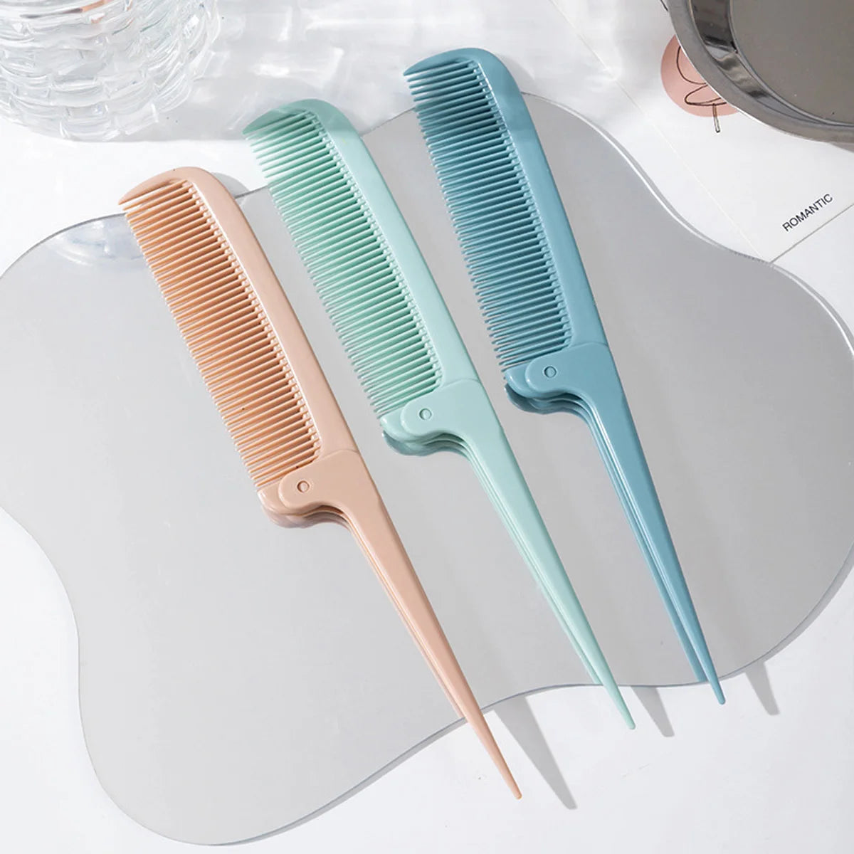 Travel-sized Folding Comb Pocket Hair Styling Pointed End Easy Carry Qme
