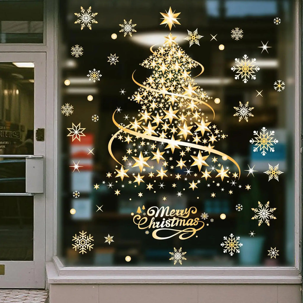 Christmas Window Clings 2 Sheets Decals 13 7 X Static Tree Seasonal Qme