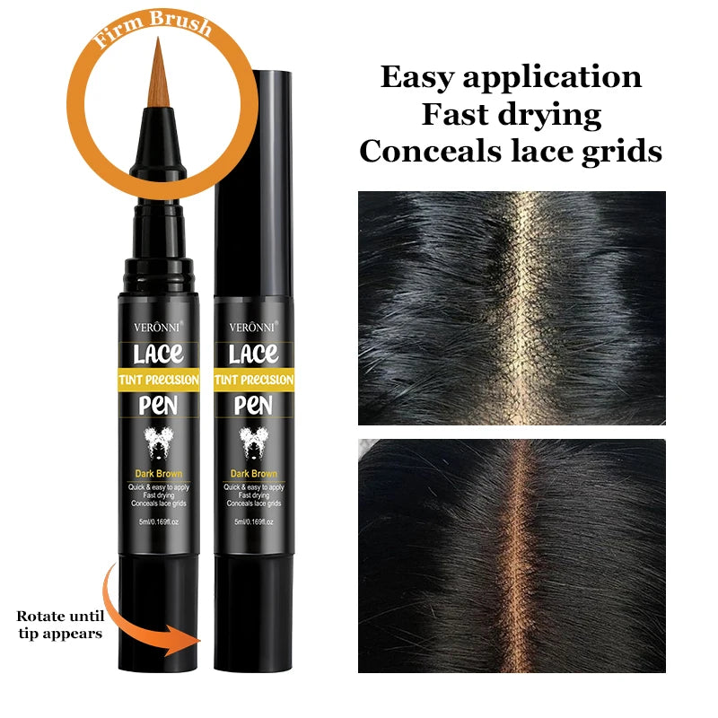 4 Colors Lace Tint Precision Pen Quick Dry Conceal Dye Portable Qme