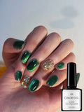 Summer Nails Glass Bead Nail Polish Cat Eye Accessories Art DIY Home Qme green