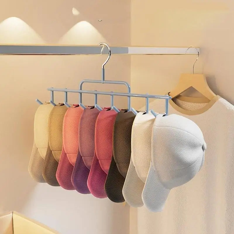 Hanging Hooks Fits 8 Tall Caps Dorm Closet Wall Mounted Baseball Hat Qme Gray
