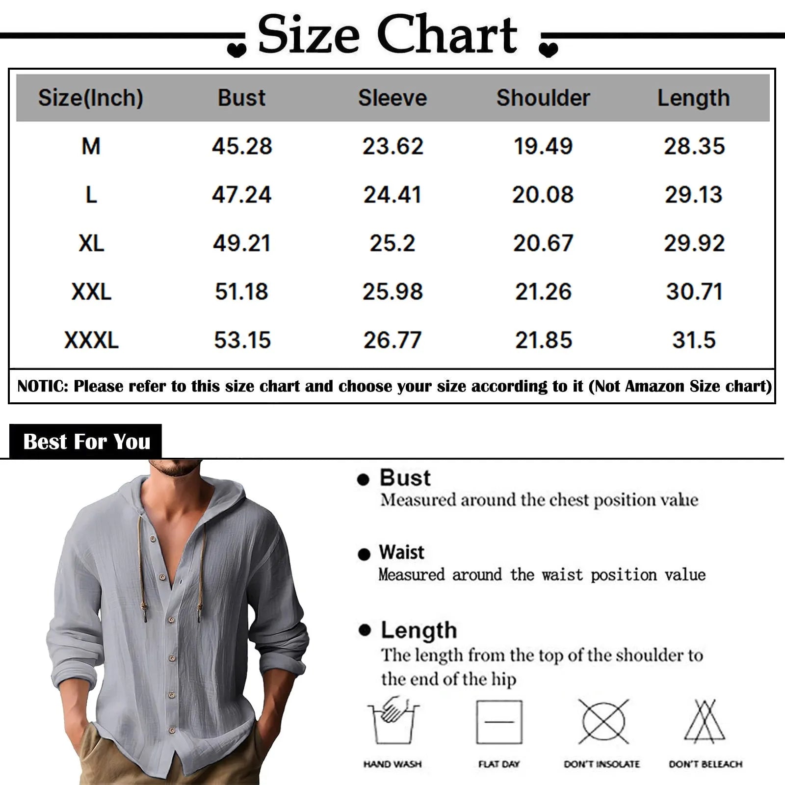 Men's Solid Color Casual Long Sleeved Shirt With Hood And Drawstring Cotton And Linen Cardigan Fashionable Daily Versatile Top Qme