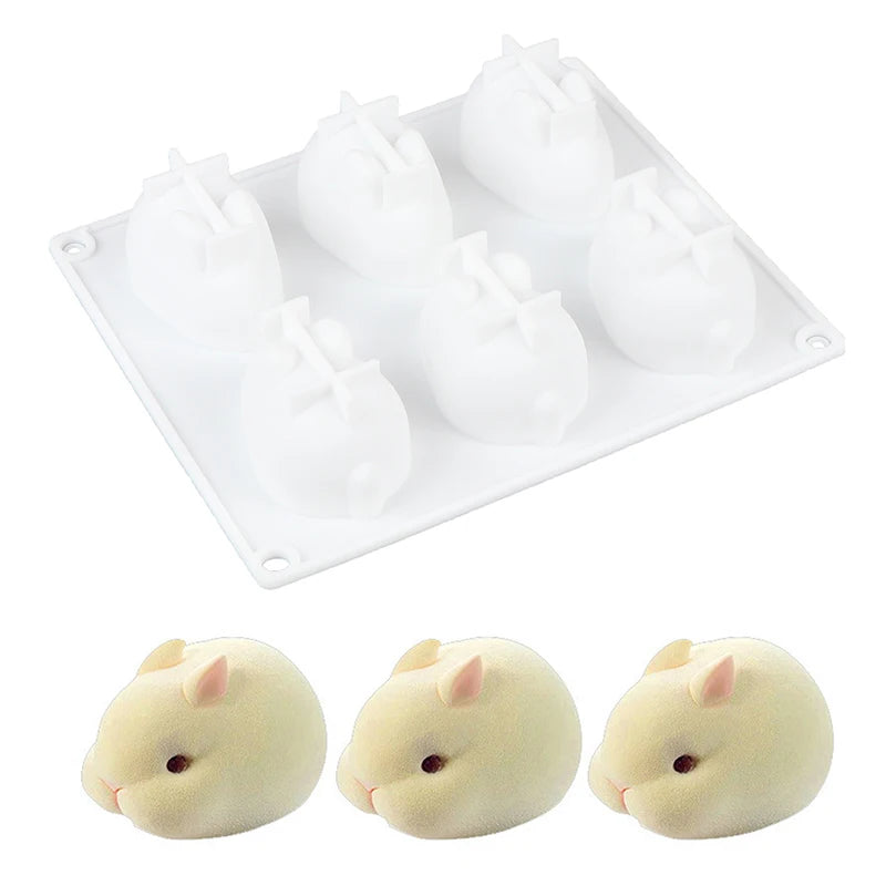 1Pc Silicone 3D Mold Cake Decorating Mould for Baking Mousse 6 Forms. Qme