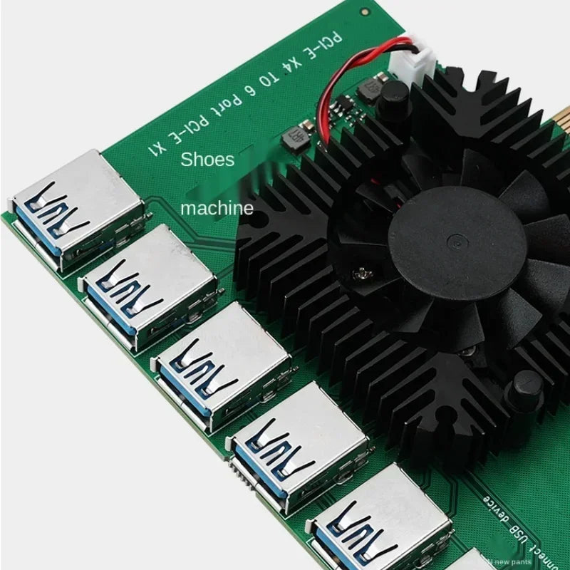 PCI-E To PCI-E Adapter, PCI Express X4 20Gb, PCIE Slot 4X To 16X, USB 3.0 Riser Extender, 1 To 6 Riser Card for Bitcoin Miner Qme