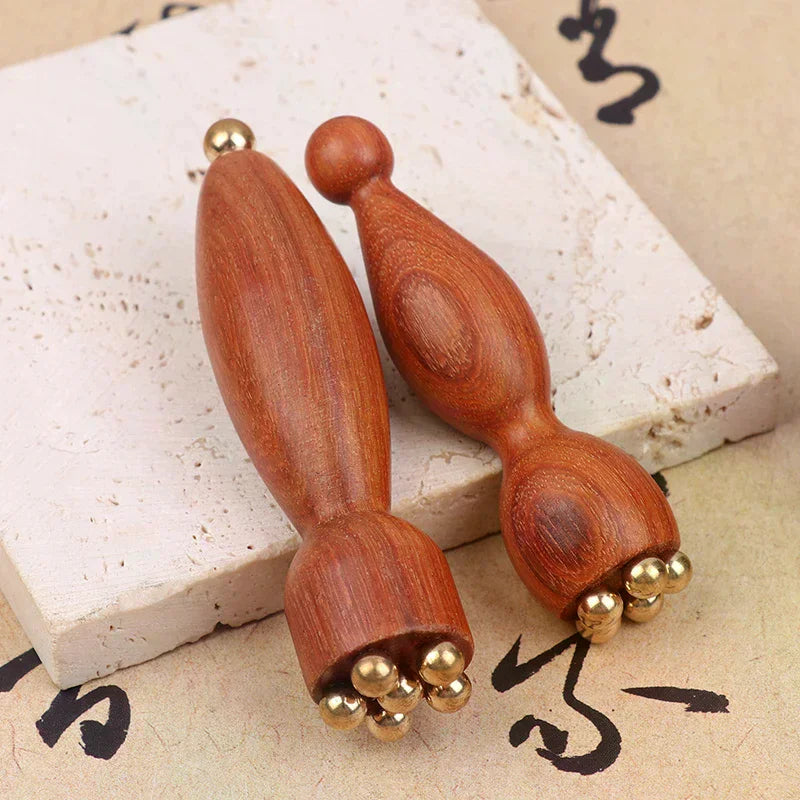 Handheld Lotus Seedpod Beauty Professional Brass Rosewood Facial Gua Qme