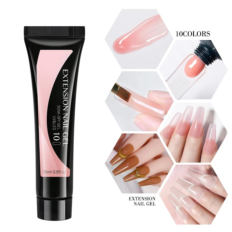 Nail Extension Gel Builder French Jelly Quick Construction Semi Qme