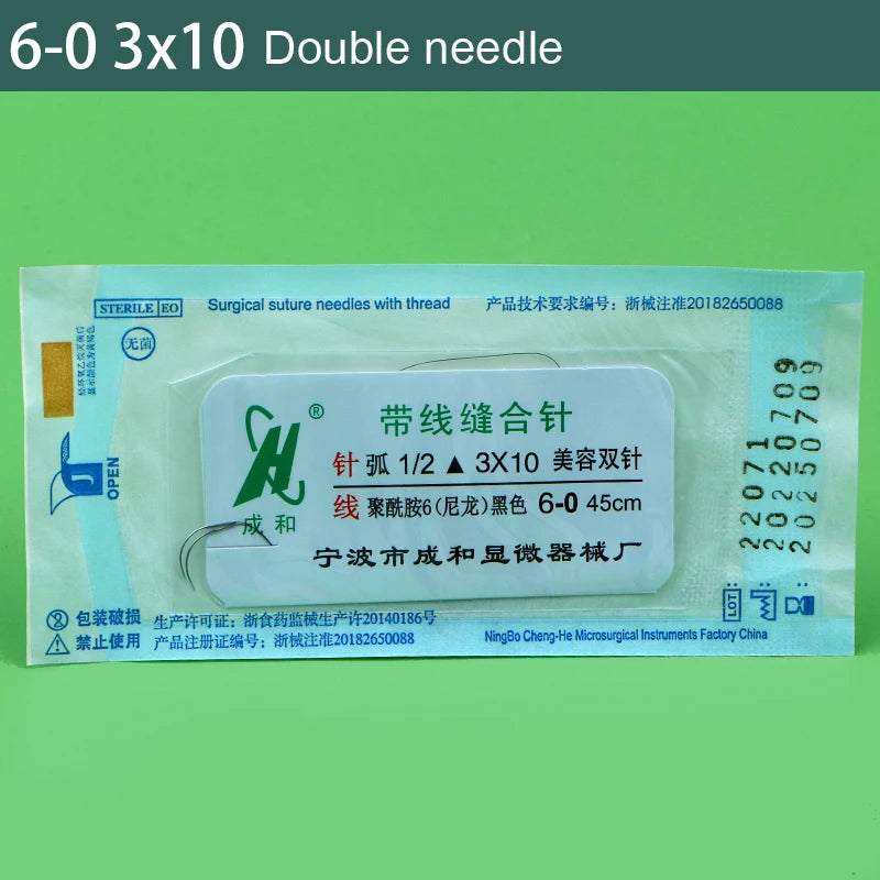 Thread Suture Needle Non-absorbable Oral Double Eyelid Surgery Tool Qme Silver