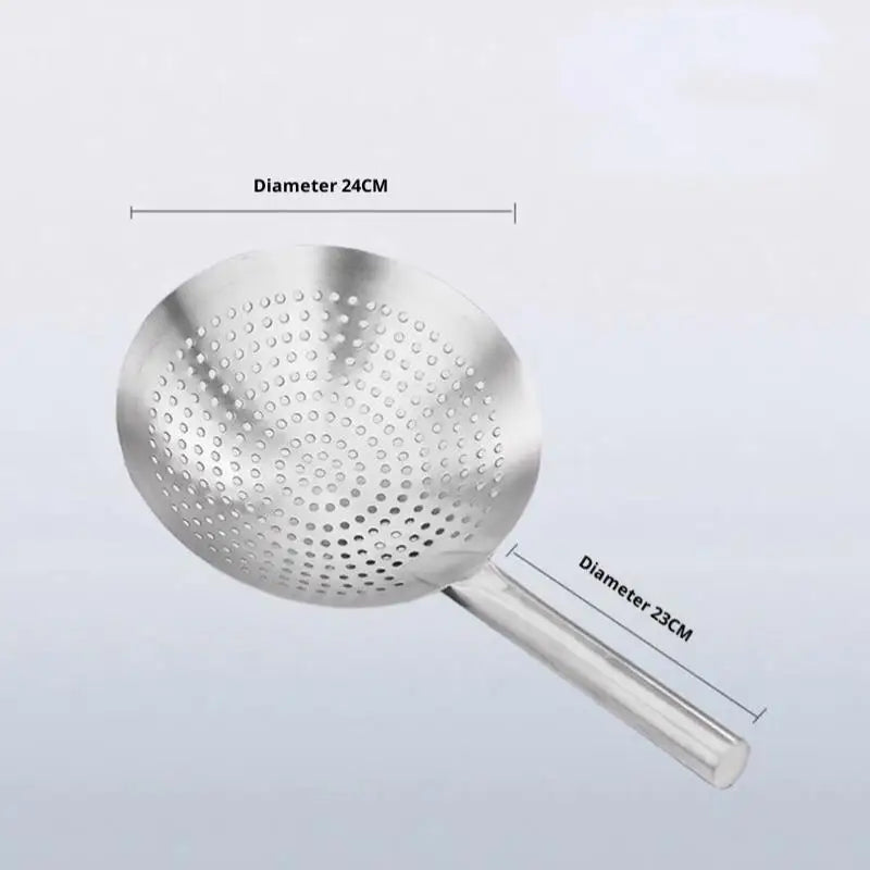 Thickened Stainless Steel Colander Handle Easy Clean Oil Flour Noodle Qme 24cm