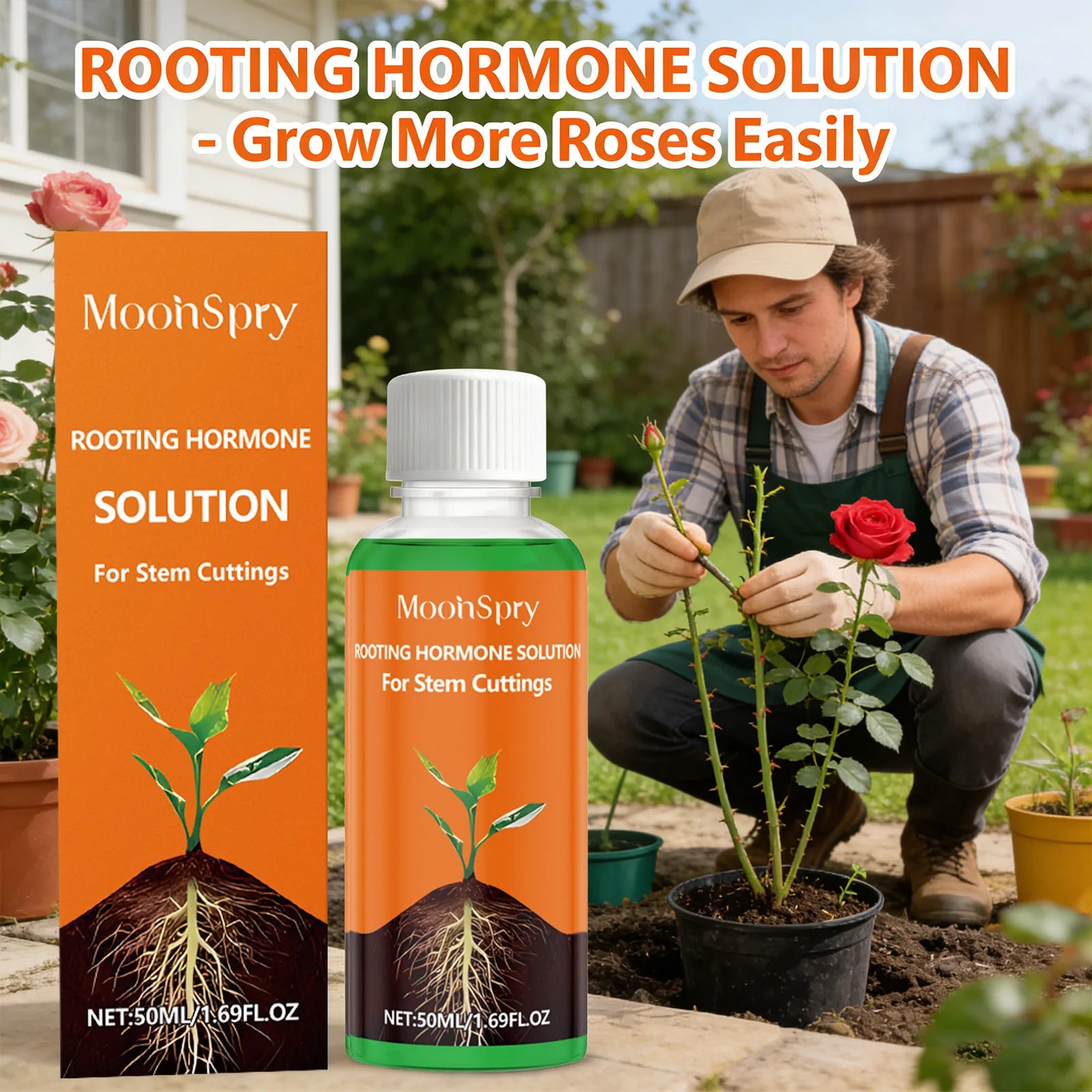 Moonspry Plant Rooting Agent Promoting Germination Improving Soil Ph Value Increasing Production Plant Growth Nutrient Solution Qme