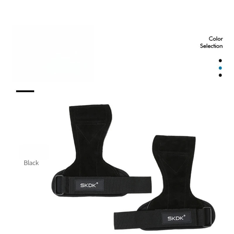 Cowhide Power Training Wrist Guards Palm Support Gym Strength Workout Qme