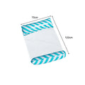 Foldable Striped Inflatable Lounge Chair, Suitable For Swimming Pool Parties And Beach Leisure Floating Beds With Net Backrest Qme striped blue