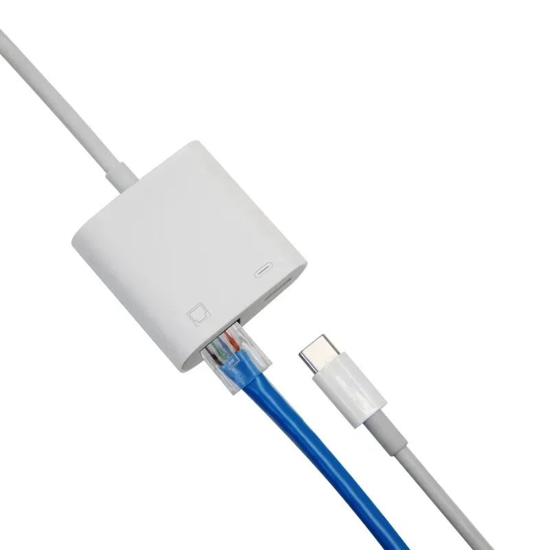 RJ45 network card connection adapter to network cable mobile phone Internet Ethernet converter two-in-one adapter Qme