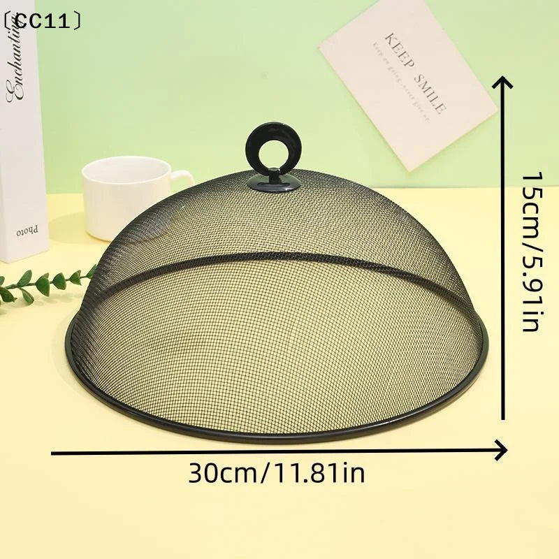 Mesh Food Cover Protective Round Shape Dish Lid Household Anti-flying Qme
