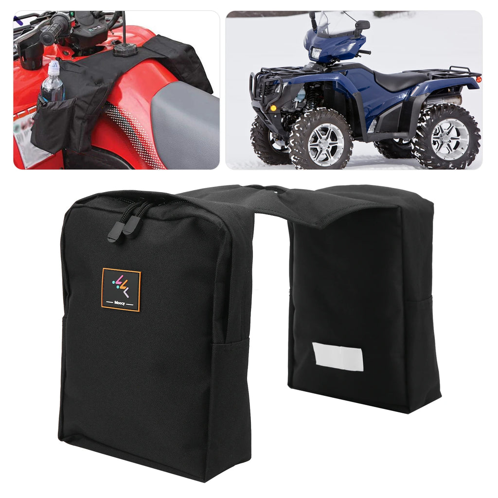 ATV Bag Oil Bag Motorcycle Front Saddle Bag Fuel Storage Pouch for ATV Dirt Bike Snowmobile Motorcycle Saddlebags Qme