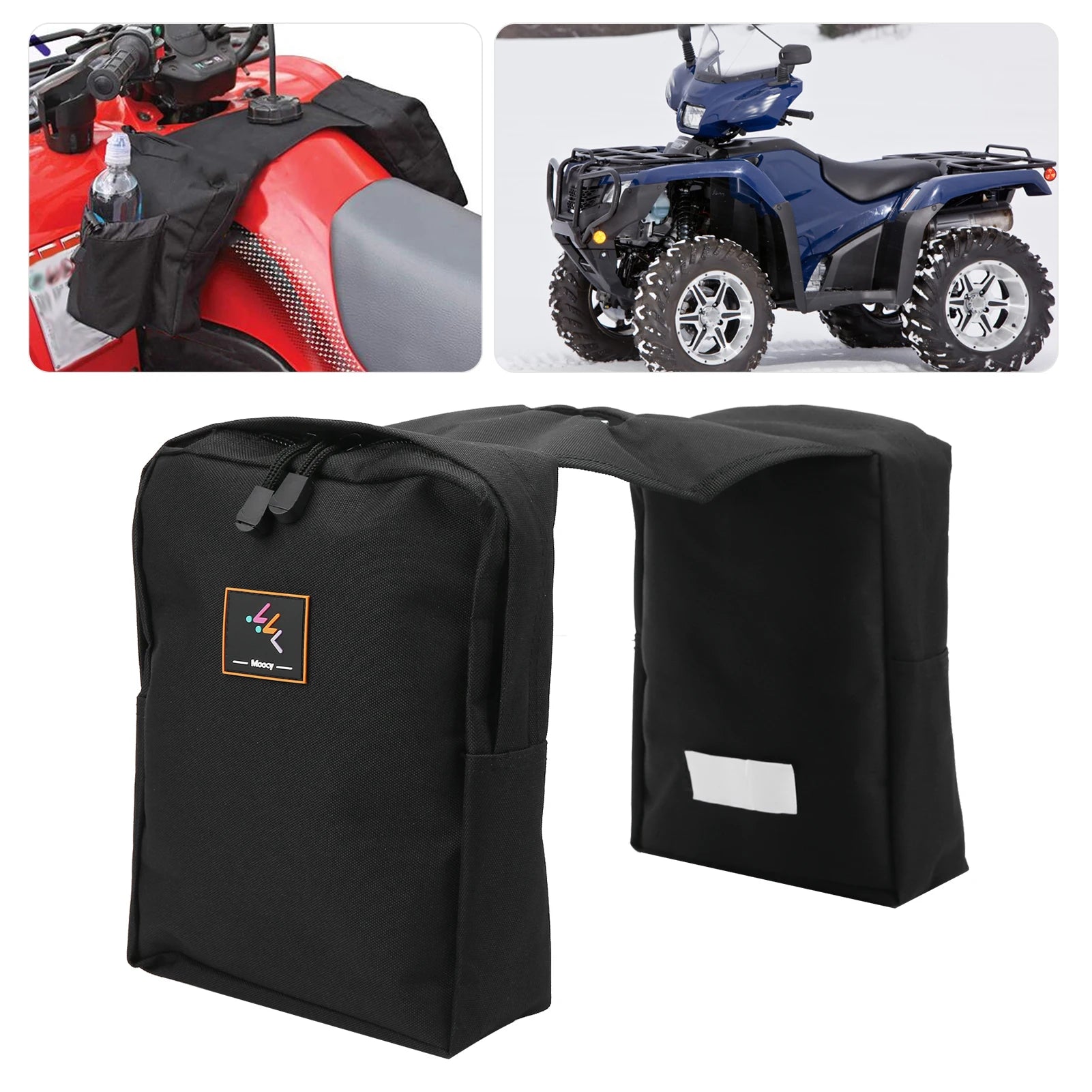 ATV Bag Oil Bag Motorcycle Front Saddle Bag Fuel Storage Pouch for ATV Dirt Bike Snowmobile Motorcycle Saddlebags Qme