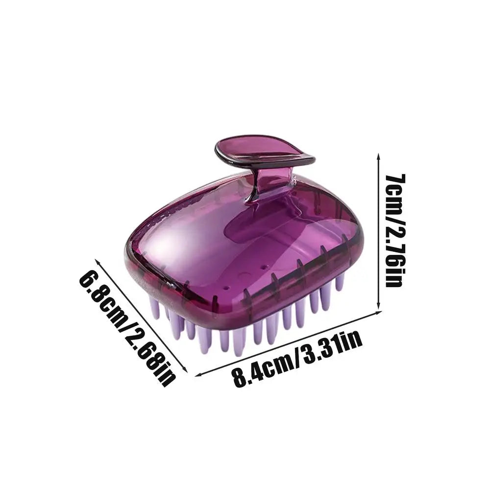 Silicone Hair Scrubber Scalp Massager Anti-slip Shampoo Brush Soft Qme Purple China Mainland