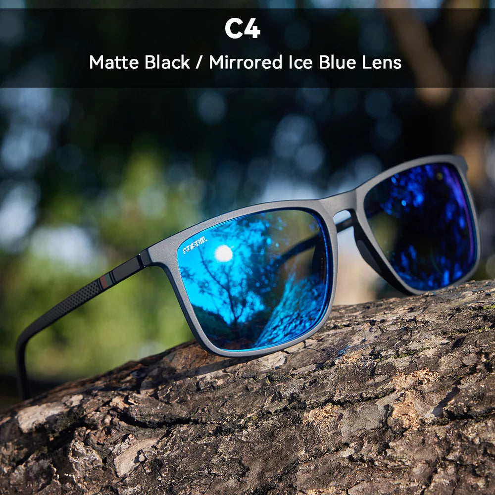 Tide Large Square Polarized Sunglasses Outdoor Mountaineering Shading Qme Blue