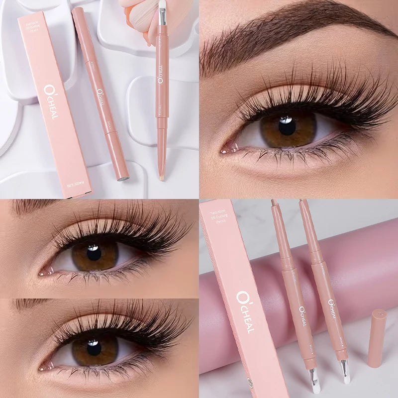 Double-ended Lying Silkworm Pen Natural Matte Shimmer Highlighter Qme