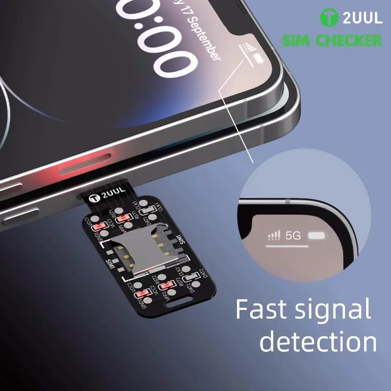 2UUL Dual SIM Card Tester LED Indicator Fast Detection Device Phone Qme
