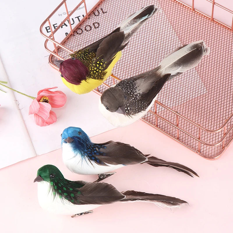 1Pcs 3D Fake Craft Birds Artificial Foam Feathers Birds Home Garden Wedding Birthday Party Home Decor Fake Sparrow Qme
