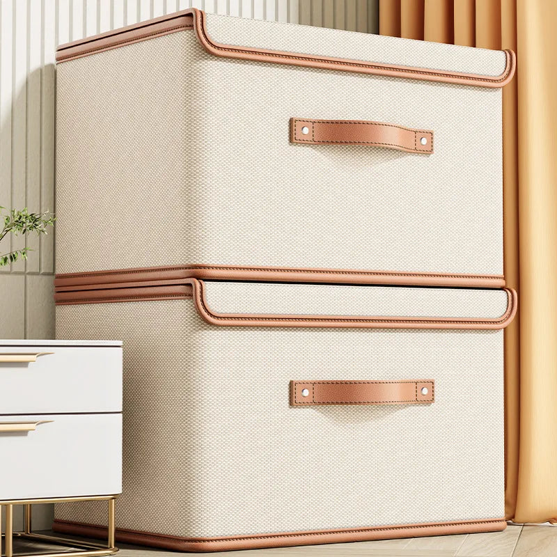 Clothes Blankets Storage Basket Clothes Storage Box with Lid for Household Use Wardrobe Underwear Storage Box Organizing Boxed Qme
