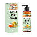 5-in-1 Natural Coconut Pet Shampoo, Conditioner, and Body Wash, Gentle Cleansing, Soothes Skin, Creates Shiny Fur, Safe and Healthy, Suitable for Cats and Dogs Qme Box 250g