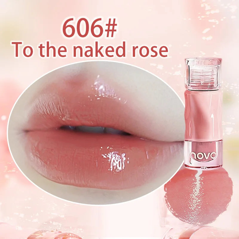 Water Glossy Lip Gloss - Hydrating Lip Glaze, Long-Lasting Shine, Moisturizing Liquid Lipstick, Not Easy To Fade, Lightweight Qme 606