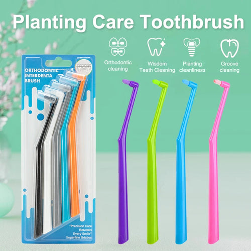 1 3 Interdental Brush Single-beam Soft Teeth Cleaning Toothbrush Oral Qme