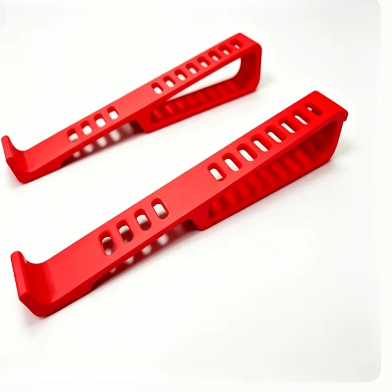 Portable Hollow Laptop Cooling Riser,Ergonomic Notebook Support For Gamers Office Workers Students Desk Workstation,3D Printed Qme 2pcs Red
