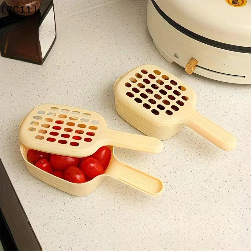 Easy-clean Mini Fruit Drain Basket Handle Perfect Cherries Qme