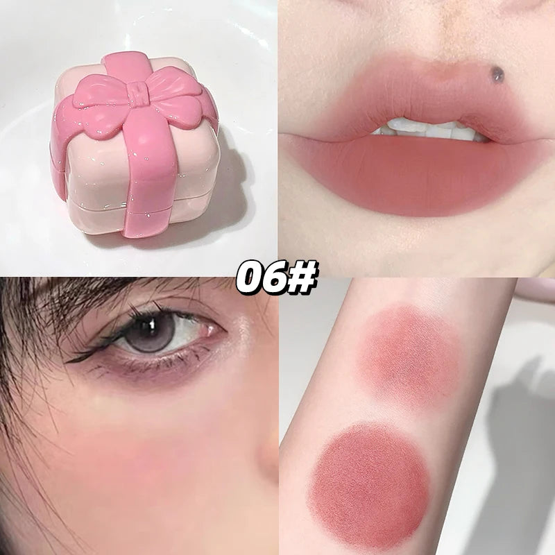Gege Bear Velvet Matte Lip Cheek Balm Versatile Two-in-one Multi-use Qme GX1377-6