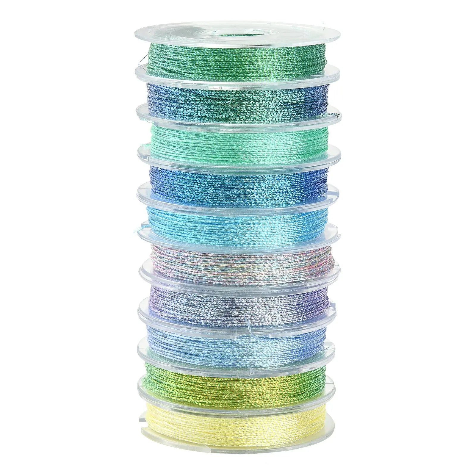 Approx 22m/roll 0.3mm Colorful Metallic Polyester Cord Braided Cords Jewelry Threads for Jewelry Making Knotting Crafts Qme Type3