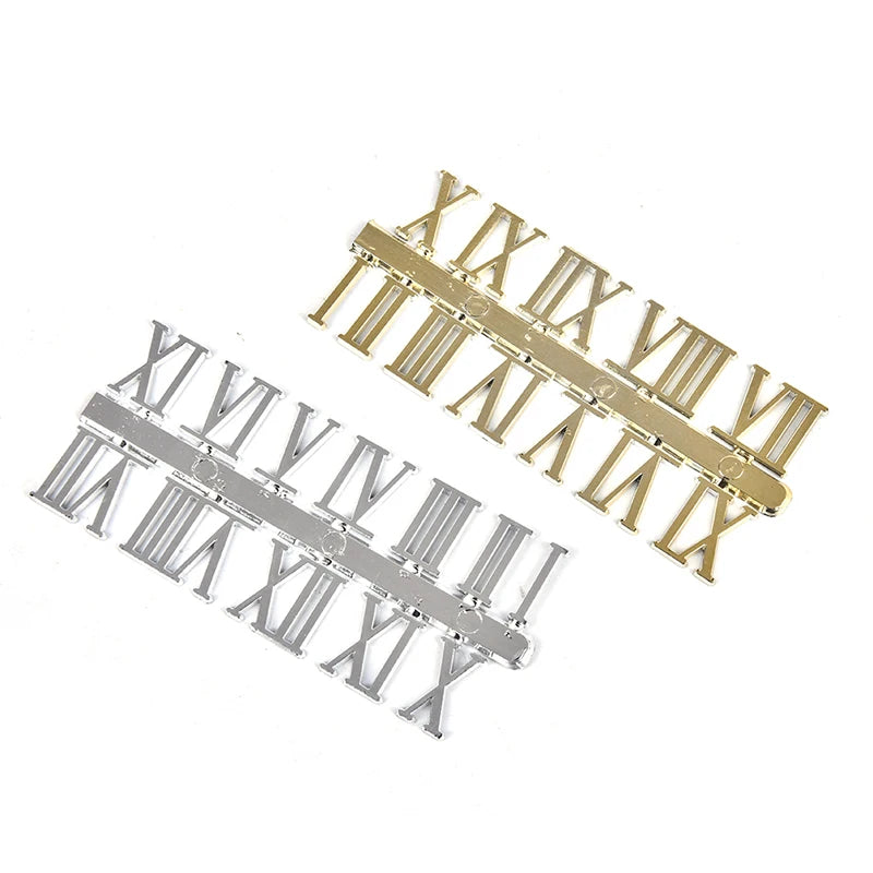 Art Craft Dial Sticking Gold Stick Clock Numbers Roman Numerals Qme
