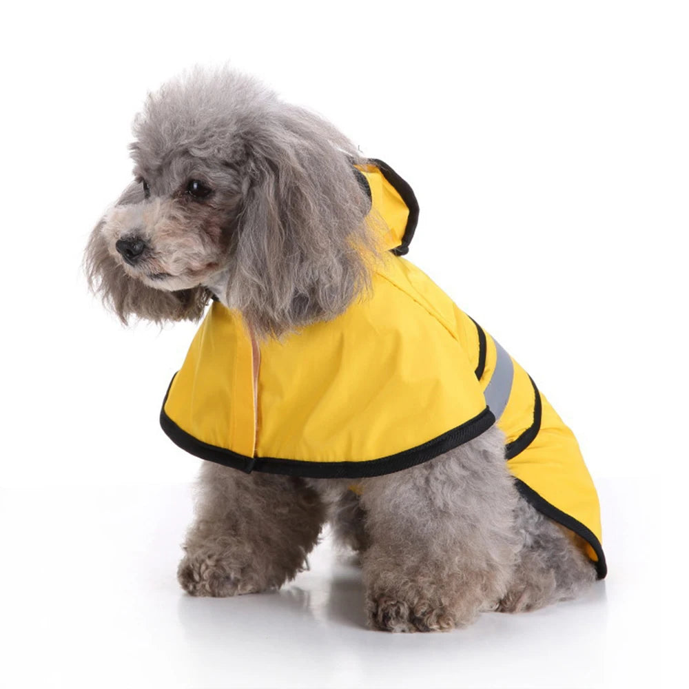 Keep Your Pet Dry And Comfortable - Adjustable Waterproof & Windproof Dog Raincoat! Qme YELLOW XL