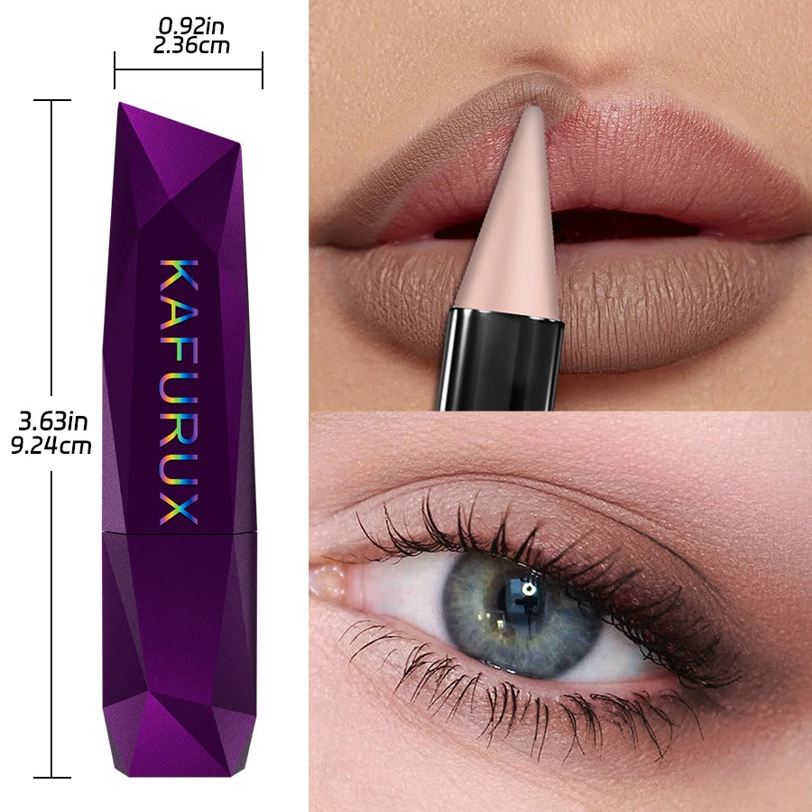 Matte Sexy Lipstick Non Fading Brown Lipliner Pen Contour Tint Qme