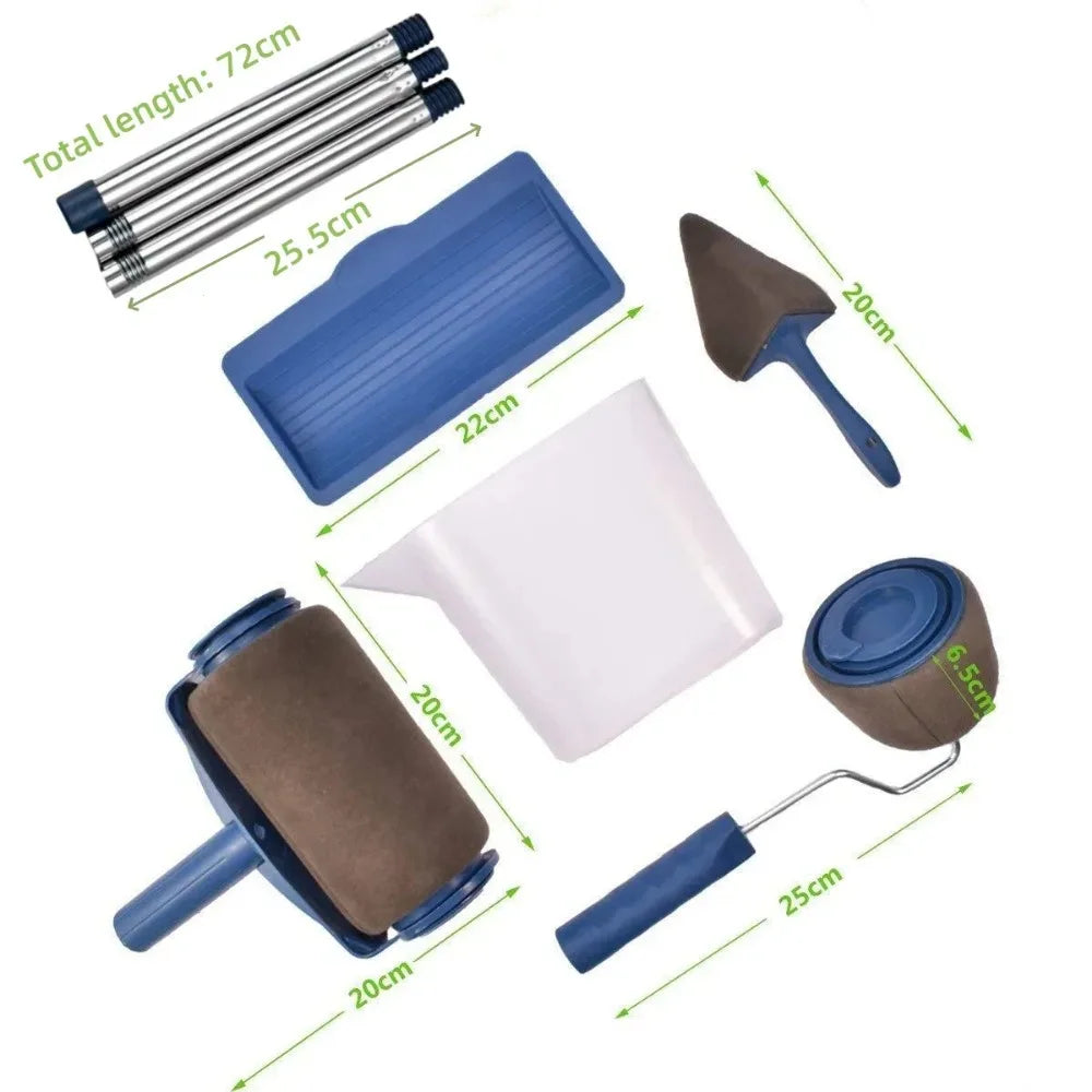 1/7PCS Wall Roller Paint Brush Set Expansion DIY Sponge Self Suction Coat Wall Paint Machine Used for Wall Corner Coating Tools Qme