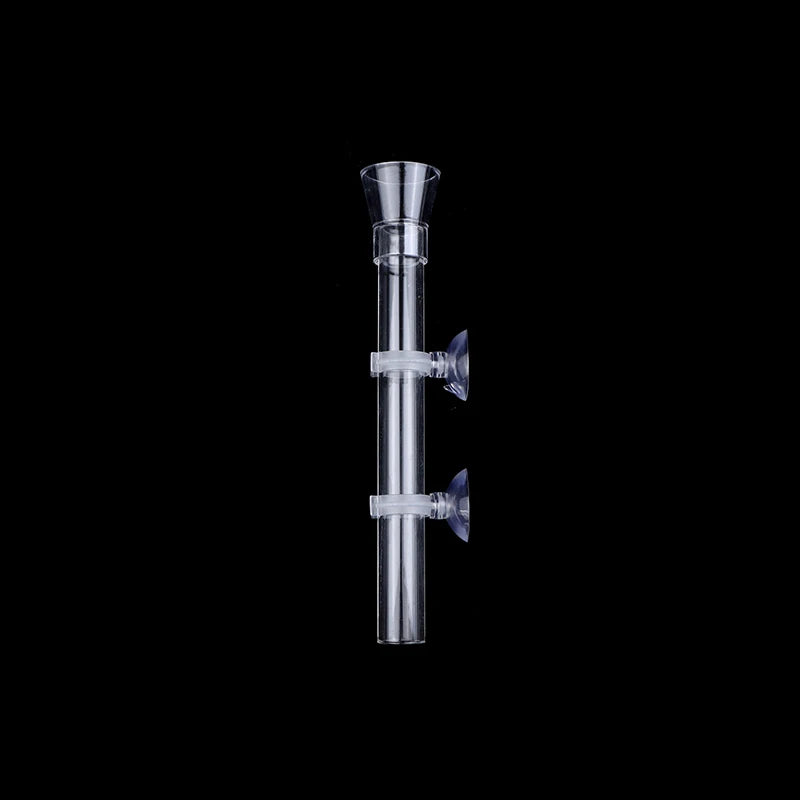 Aquarium Feeder Tube Dish Transparent Fish Tank Shrimp Snail Food Qme 20cm