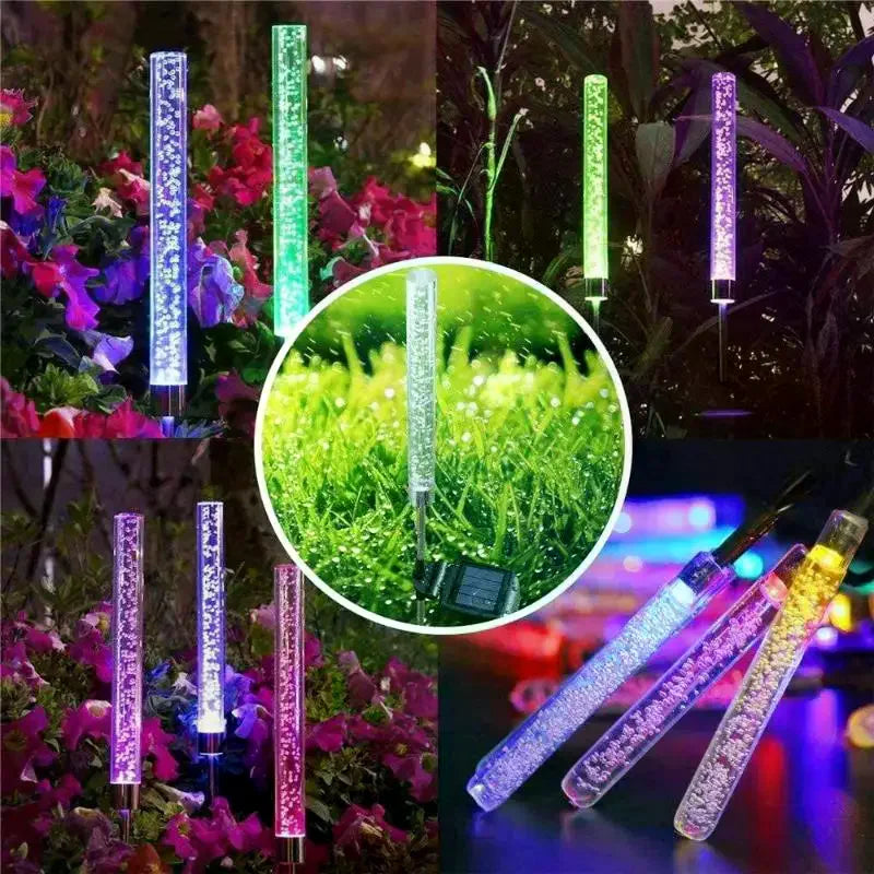 Solar Bubble Bar Garden Light Outdoor Changing Landscape Path Terrace Qme Default Title