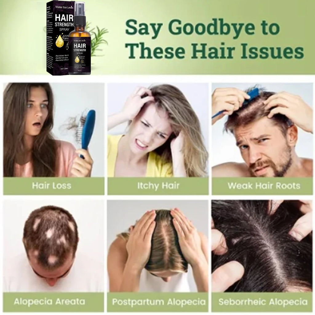 Hair Strength Spray with Biotin & Ginger Oil - Revitalizes Follicles, Strengthens Roots & Reduces Frizz for Healthy Shine. Qme