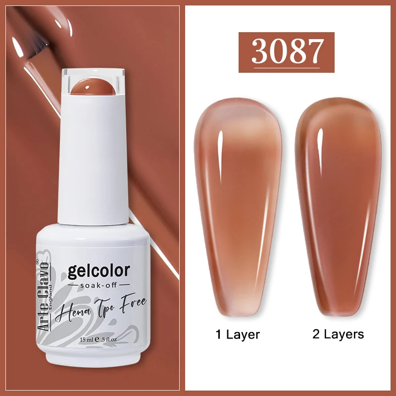 Arte Clavo Jelly Transparent Gel Nail Polish Summer Nude Pink Semi