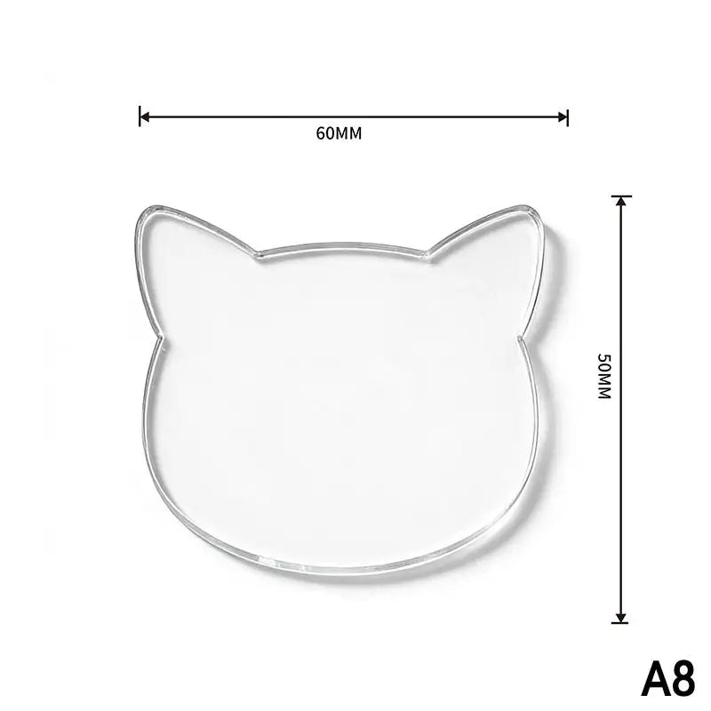 Clear Acrylic Coasters Multifunction Cup Placement Decoration Jewelry Qme A8