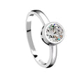Simple Round Cubic Zirconia Jewelry Women Trendy 925 Sterling Silver Color Rings for Female Wedding Bridal Anillos Hot Sale Qme WHITE 6.5