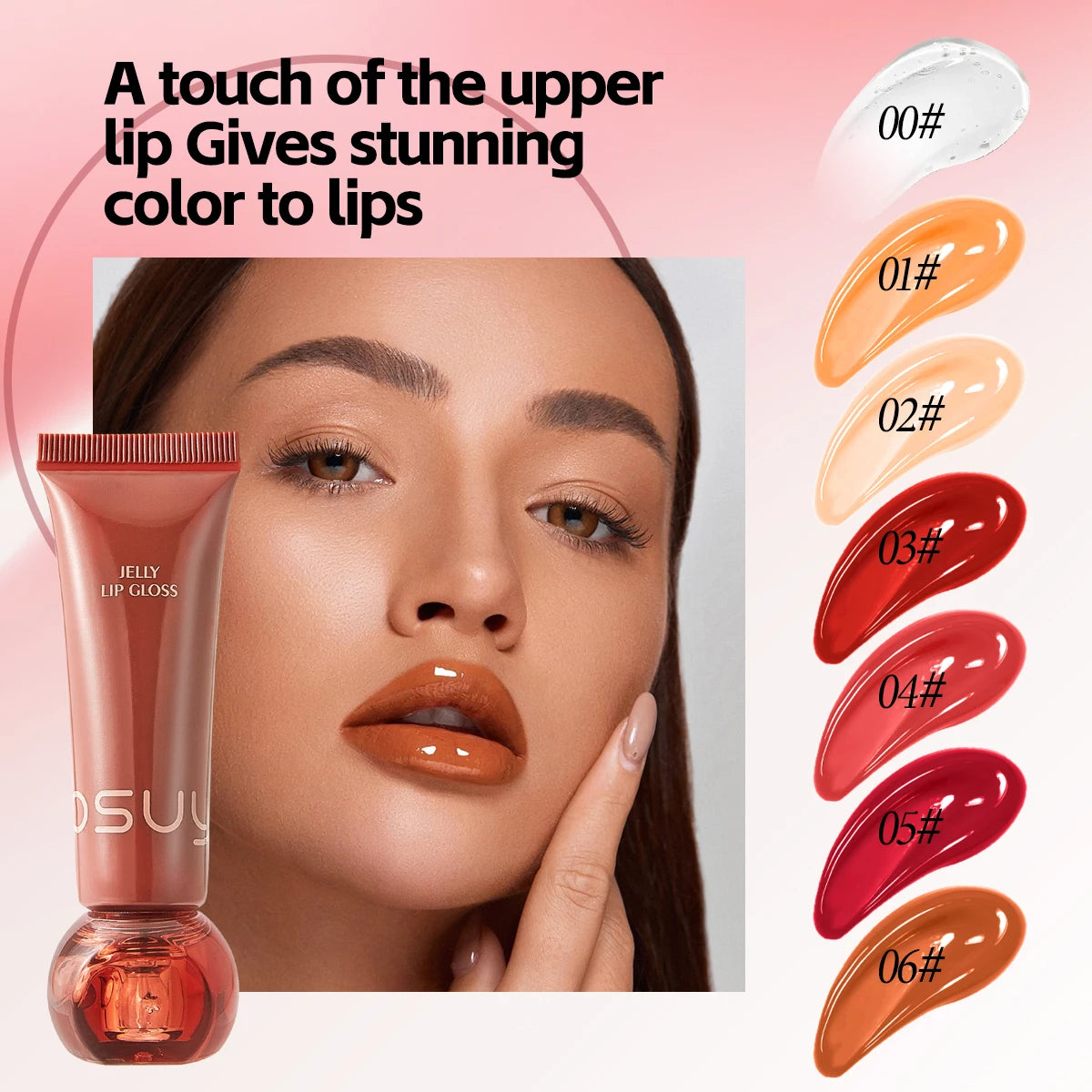Moisturizing Jelly Lip Gloss Durable Waterproof Sweatproof Non Stick Qme